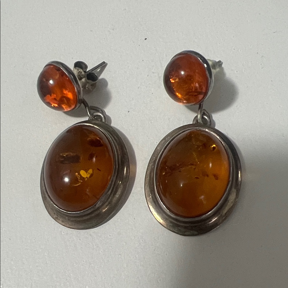Vintage Baltic Amber Earring